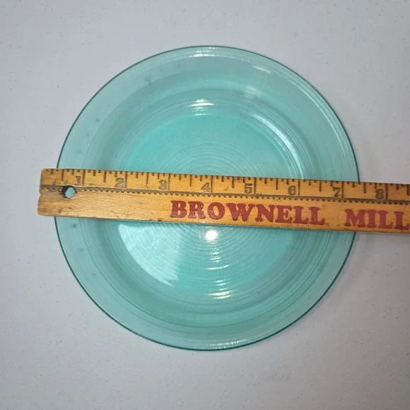 Arcoroc Aqua Spiral Glass Dinner Plates 9 3/4" Set of 9 Restaurant Ware France - Picture 2 of 5